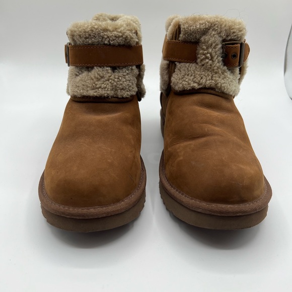 Ugg Brown Suede Boots w/Sherling - EXCELLENT CONDITION - Size 10 - Picture 3 of 7